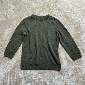 Talbots Cashmere Sweater Audrey Speckled Green Medium